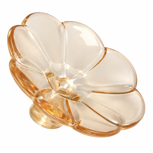 Crystal Flower Tabletop Figurine - Gold