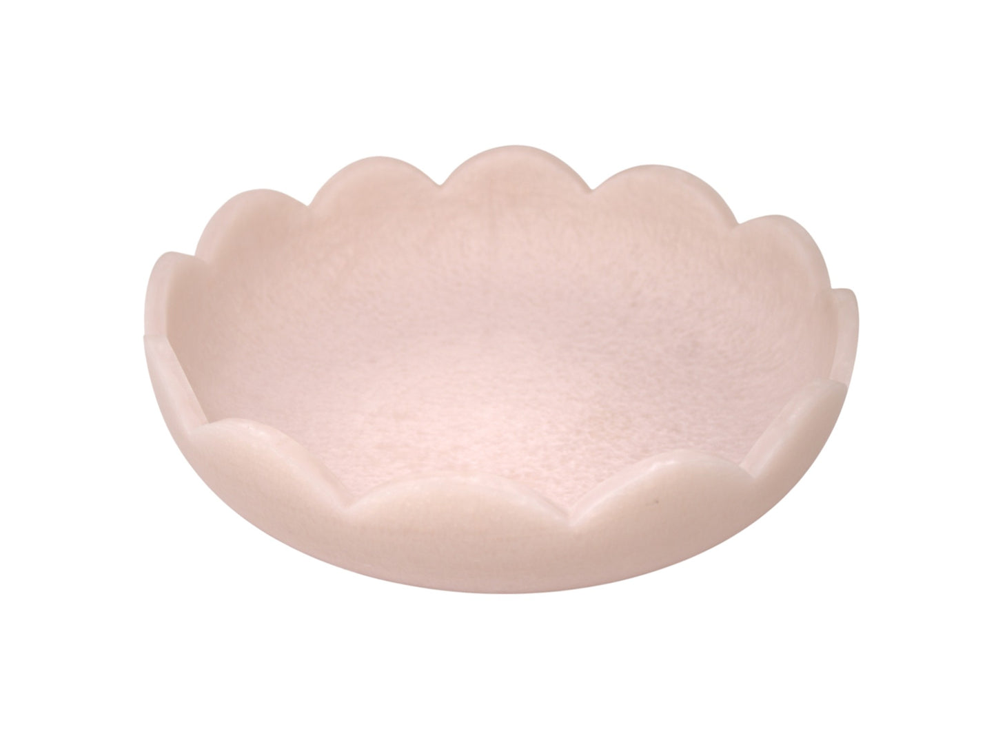 Scalloped Resin Serving Medium Tray 12" Blush