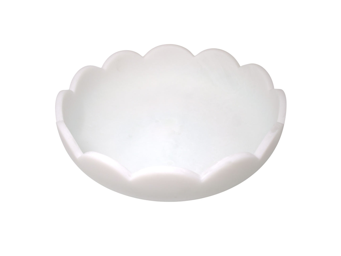 Scalloped Resin Serving Medium Tray 12" Cream