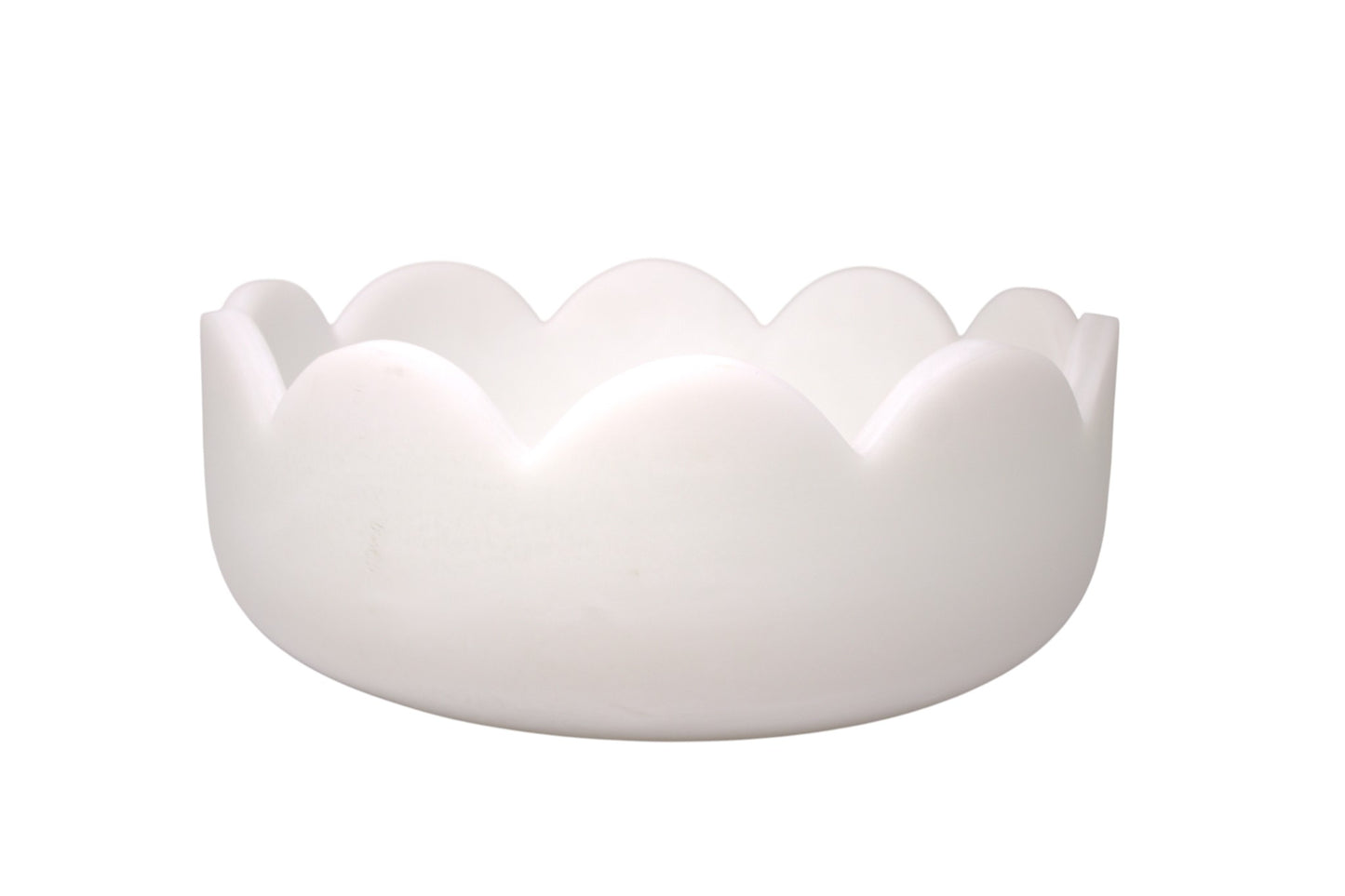 Scalloped Resin Deep Salad Bowl 10'' Cream