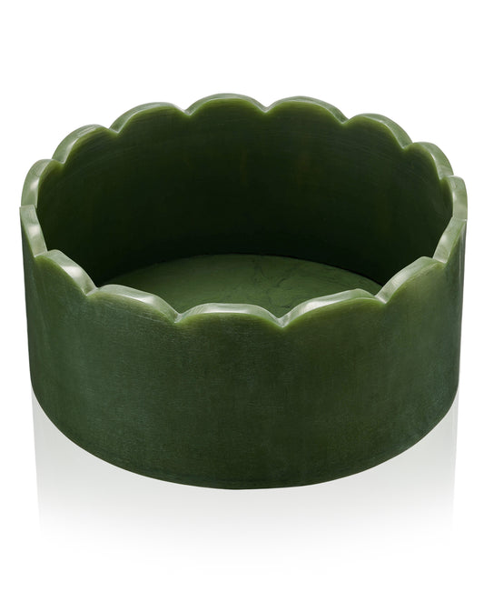 Scalloped Resin Bowl 10'' X 4.5"