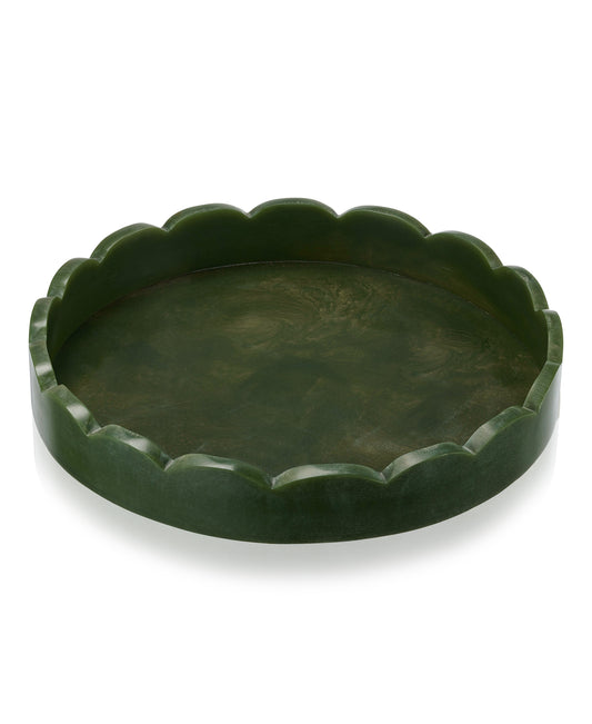 Scalloped Resin Tray 12'' X 1.5''