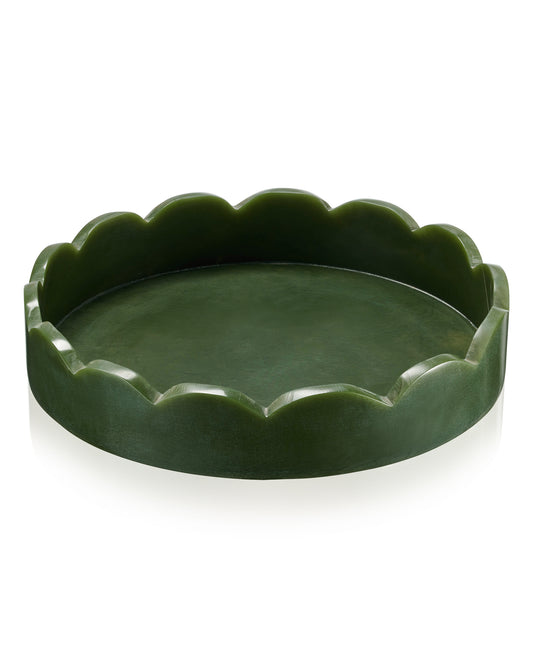 Scalloped Resin Tray 10" X 1.5""