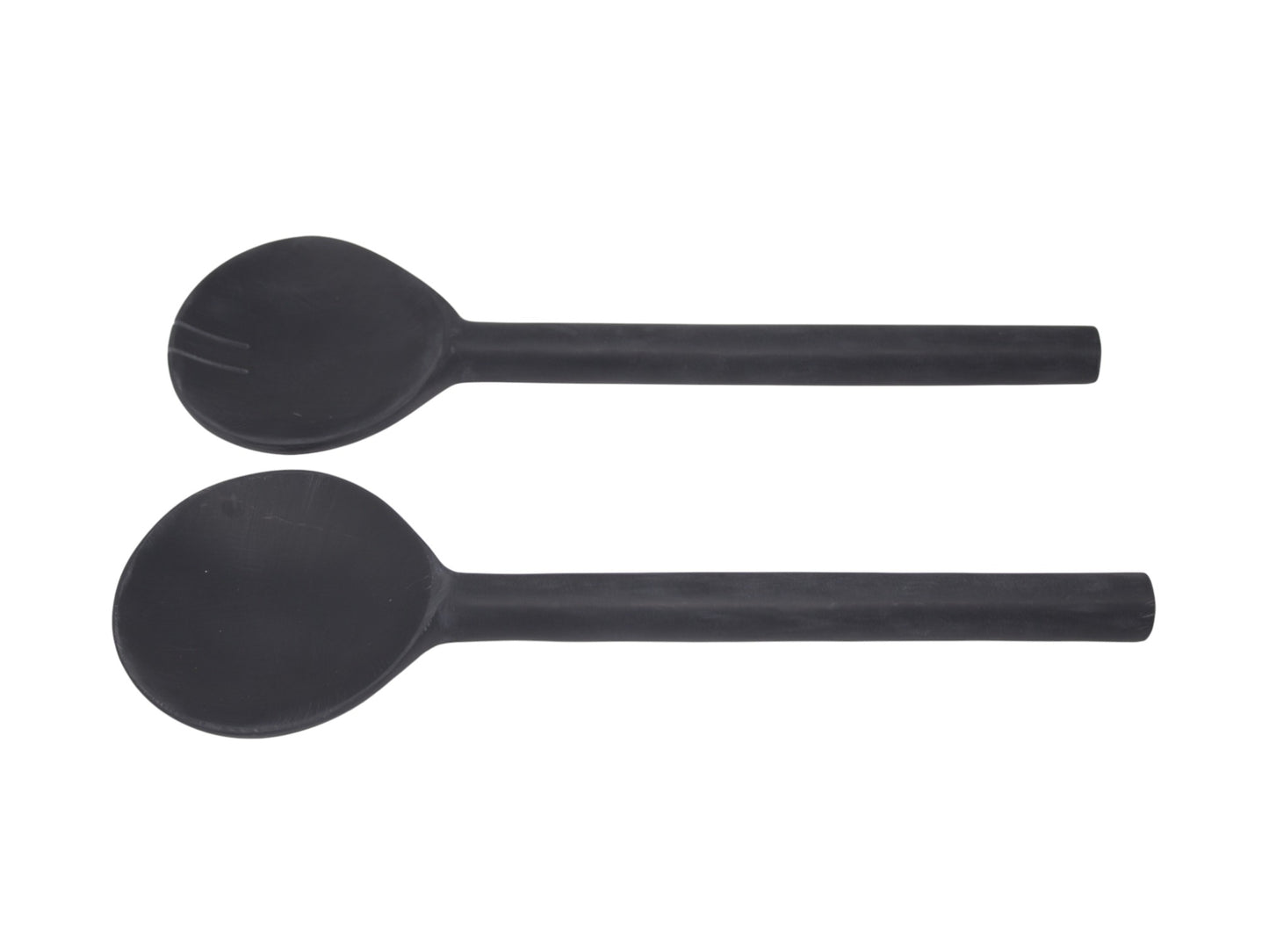Resin Salad Servers Set of 2  Black