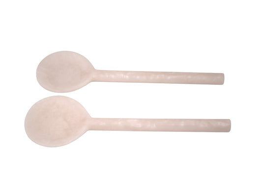 Resin Salad Servers Set of 2  Blush