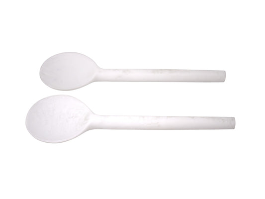Resin Salad Servers Set of 2  Cream
