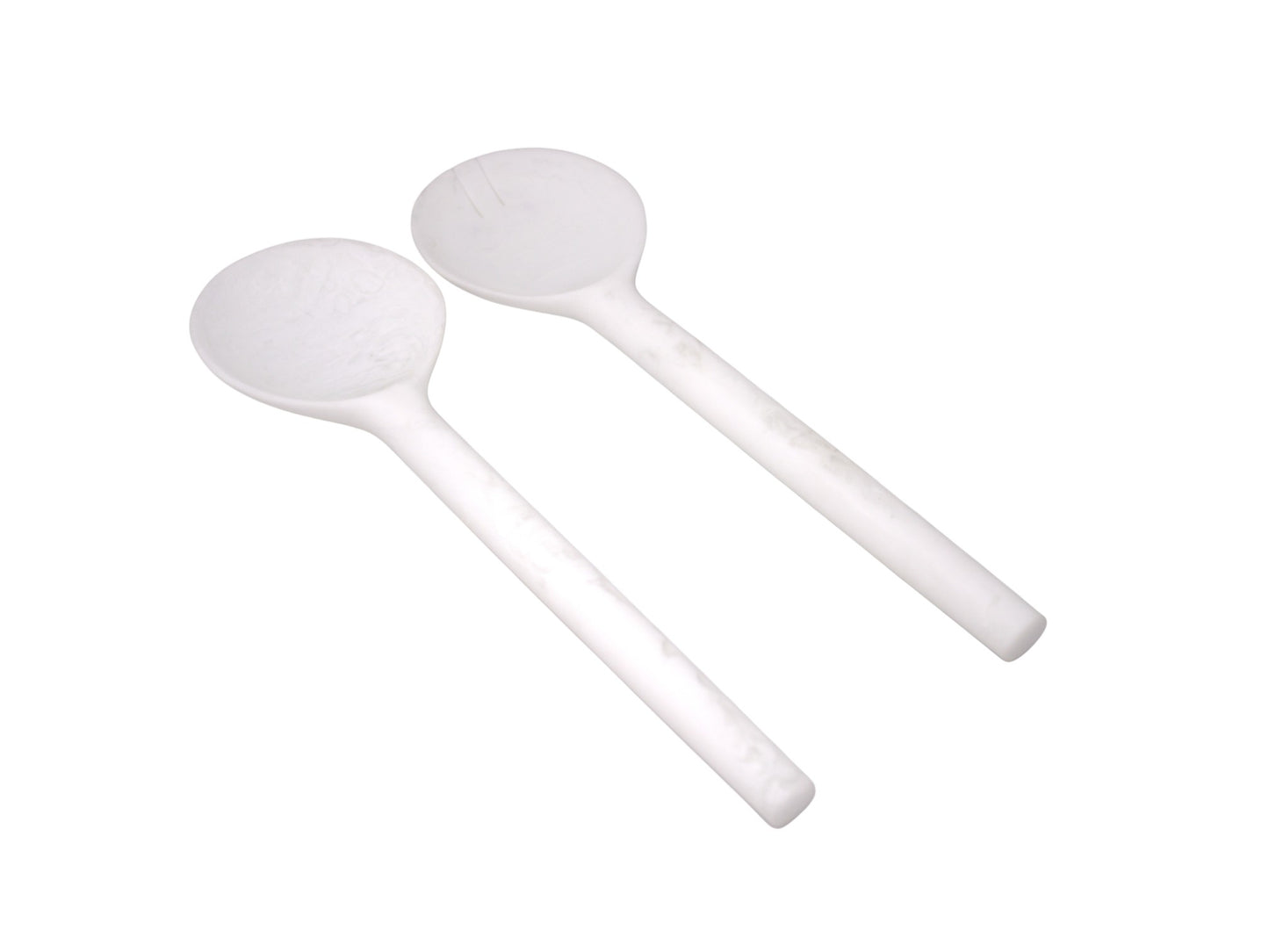 Resin Salad Servers Set of 2  Cream