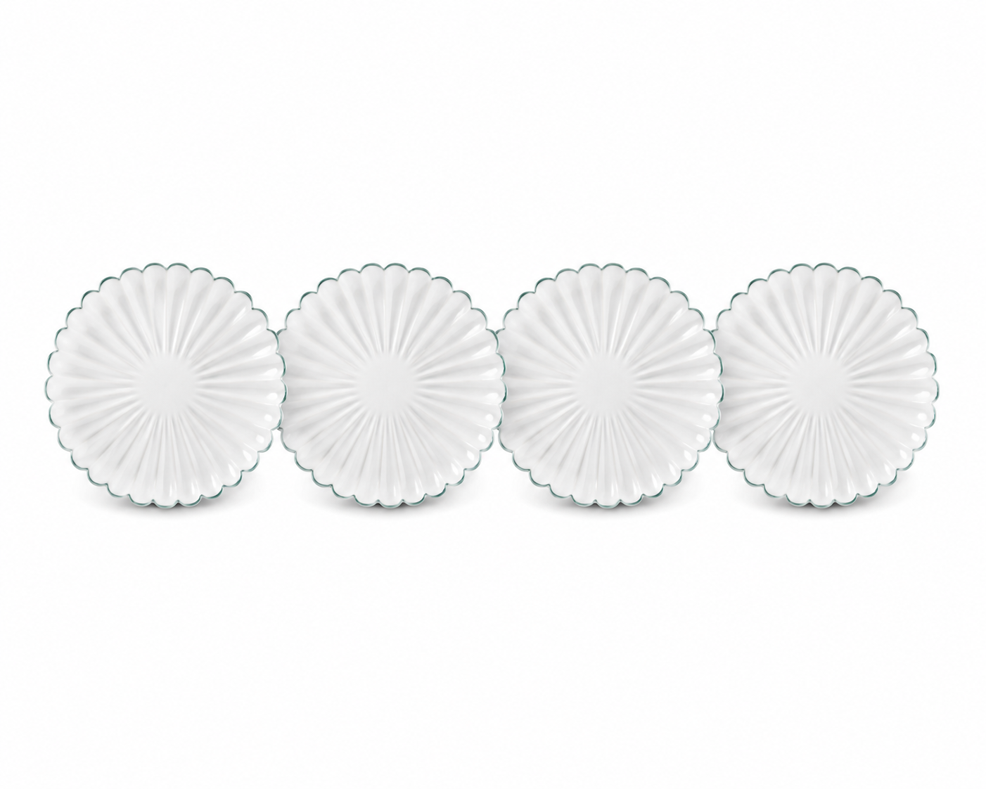 Azure Alabaster Dinnerware Pack Of 4, Clear