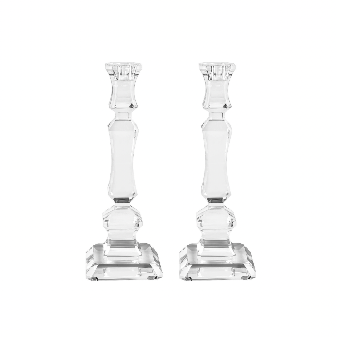 Pair of 12” Heirloom Crystal Candlesticks