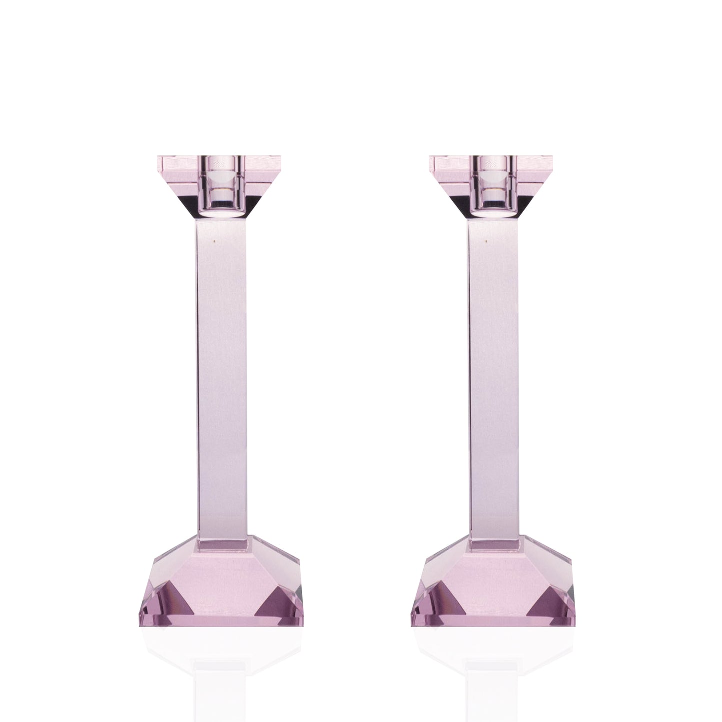 Pair of 9” Classy Crystal Candlesticks