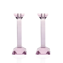 Load image into Gallery viewer, Pair of 9” Classy Crystal Candlesticks
