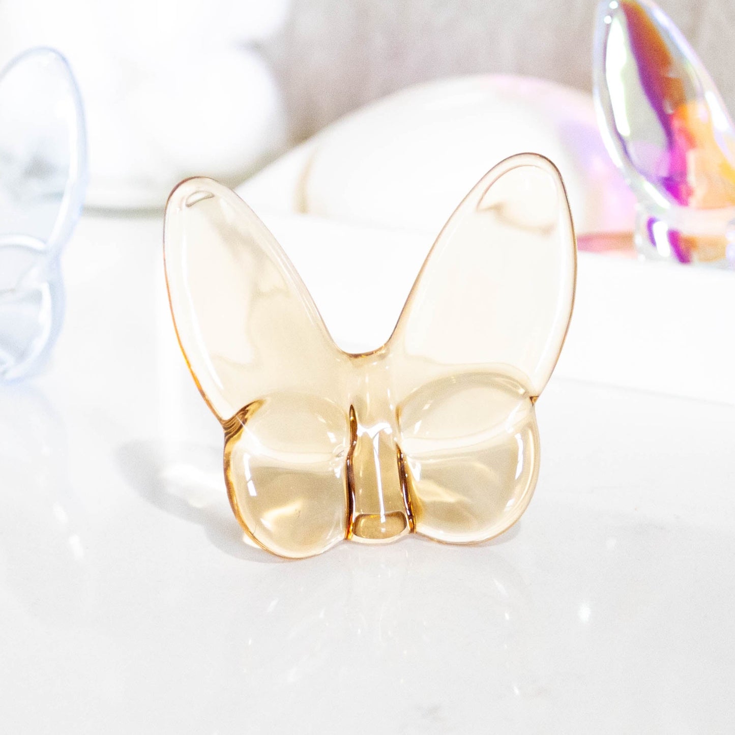 Le Mariposa Crystal Butterfly Figurine in Gold