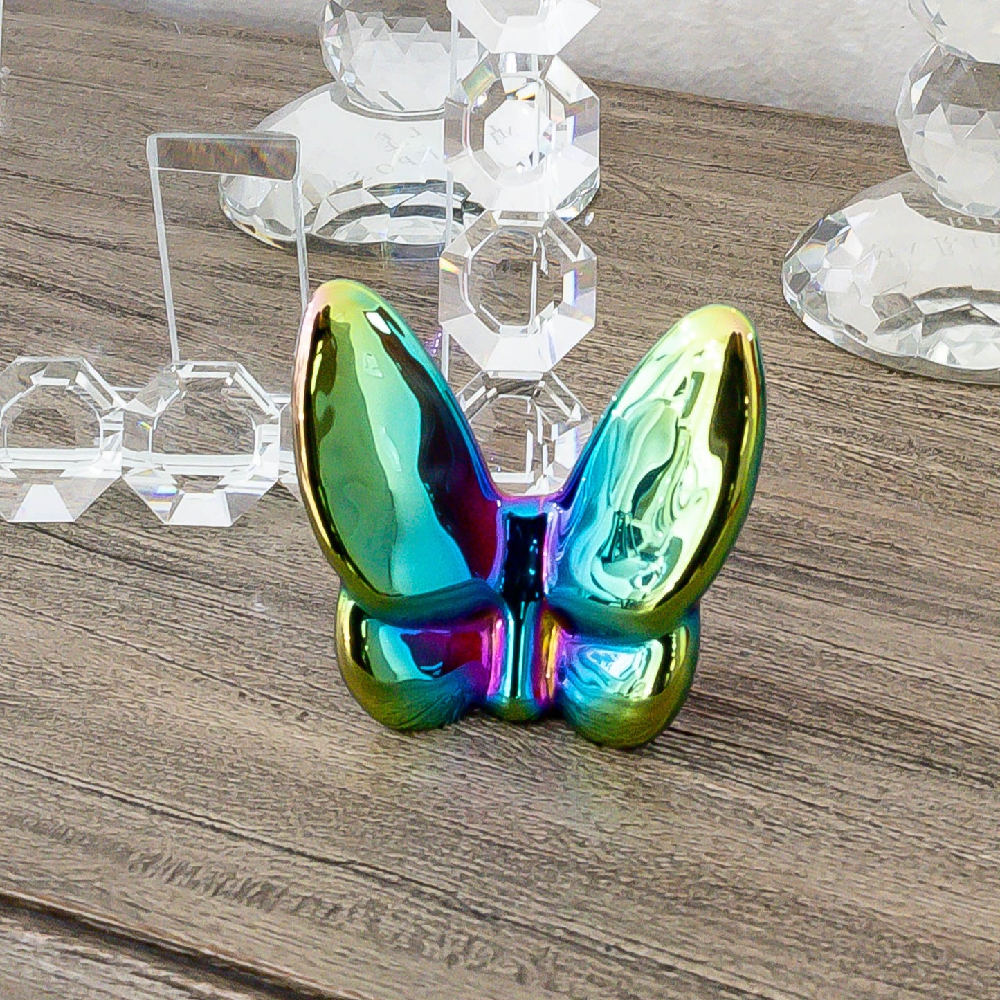 Le Mariposa Crystal Butterfly Figurine in Solid Iridescent