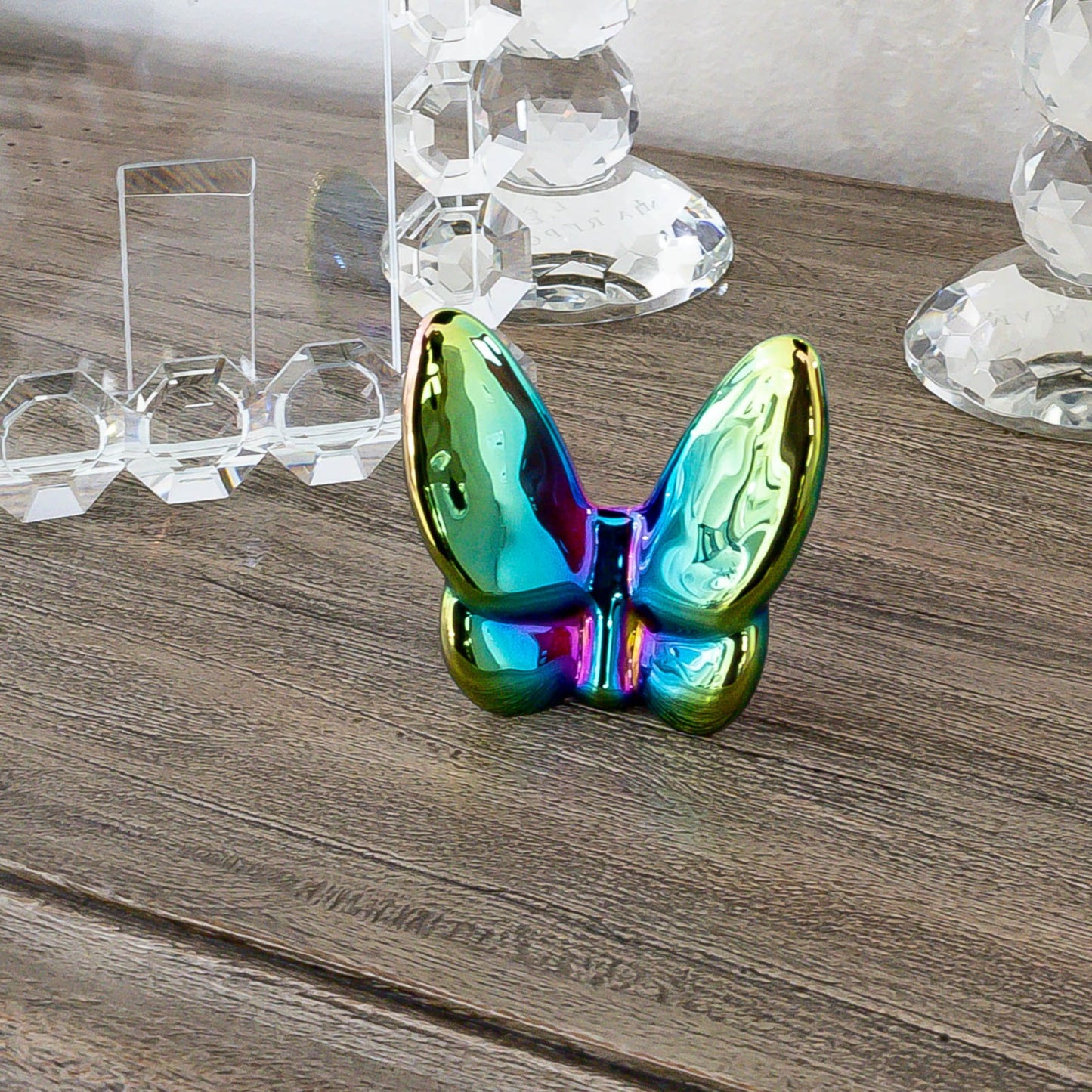 Le Mariposa Crystal Butterfly Figurine in Solid Iridescent