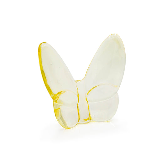 Le Mariposa Crystal Butterfly Figurine in Light Yellow