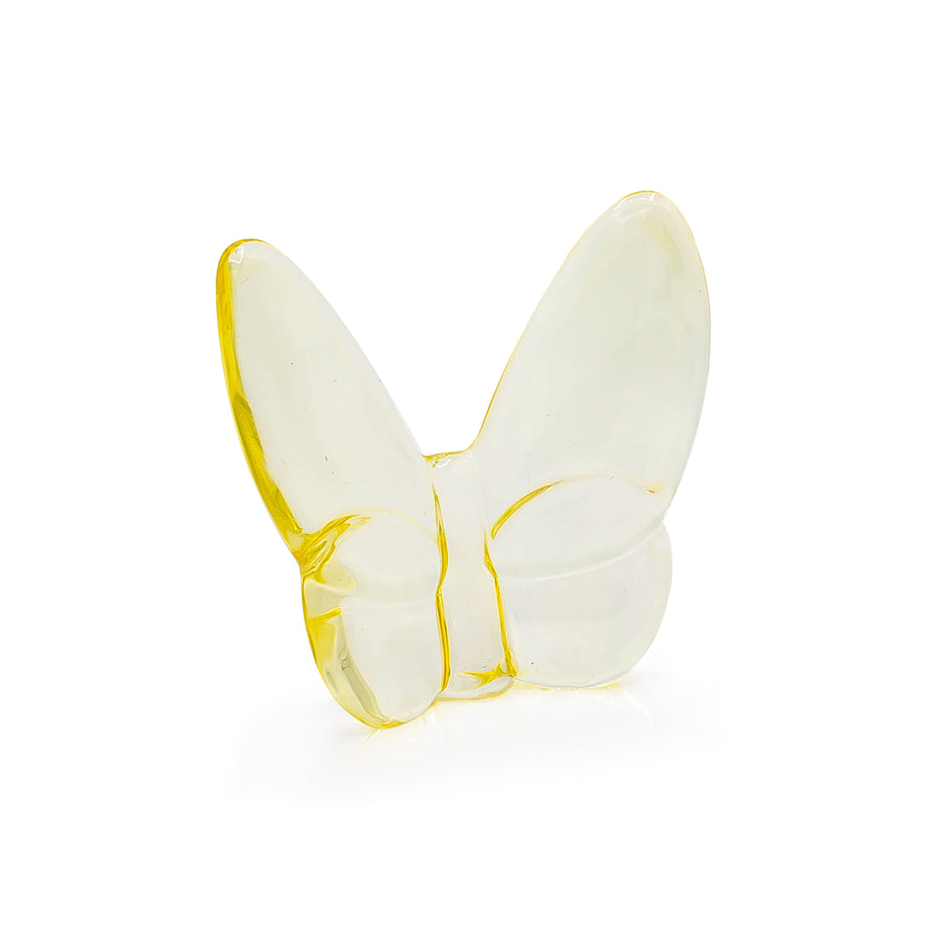 Le Mariposa Exclusive Crystal Butterfly Home Decor in Light Yellow