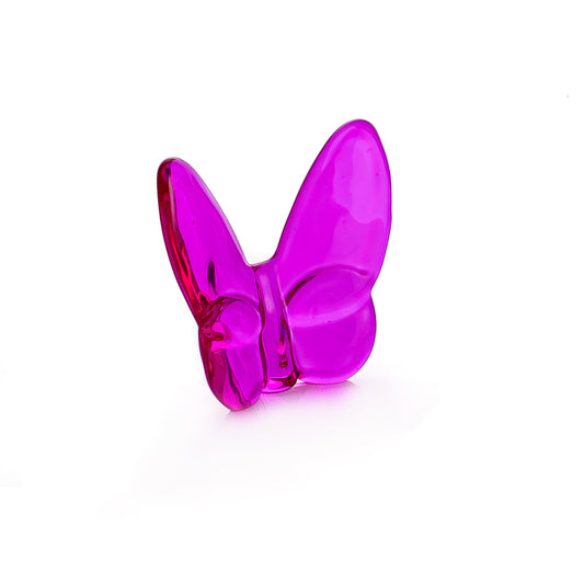 Le Mariposa Crystal Butterfly Figurine in Fuschia