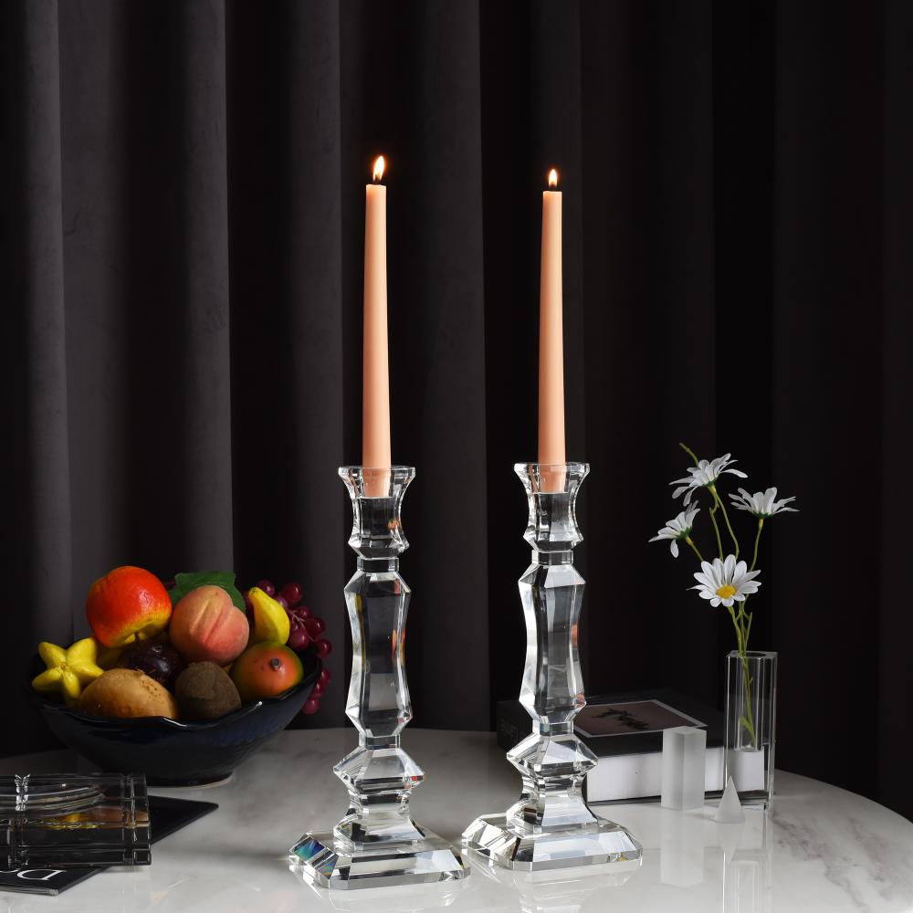 Pair of 12” Heirloom Crystal Candlesticks