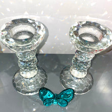 Load image into Gallery viewer, Pair of 6&quot; Crystal Ball Candlesticks
